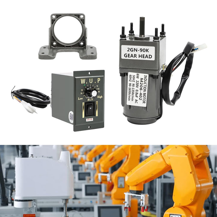 AC 220V Getriebemotor 6W 90K AC Getriebe Reduziermotor Gear Reducer Motor mit Reversing Funktion Ein