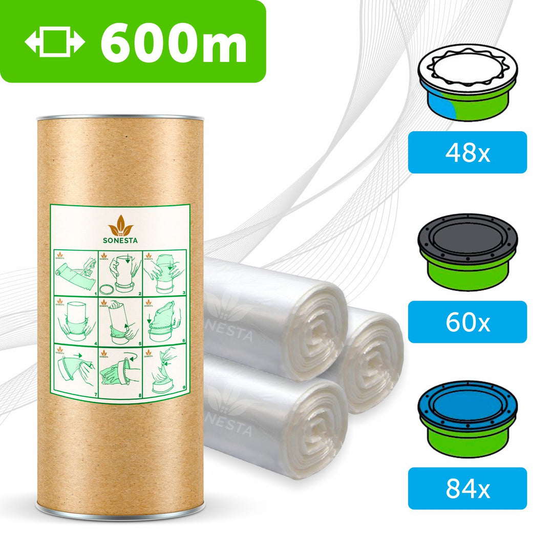 600m ECO Nachfüllfolie für Windeltwister windeleimer kompatibel mit Tommee Tippee TEC, Simplee, Twis