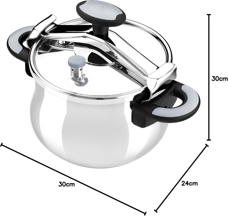 Bra New Star Druck-Schnellkochtopf, Griff, Edelstahl, Edelstahl, rostfrei, 11 litros