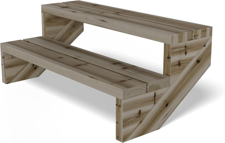 Gartenwelt Riegelsberger Terrassentreppe Breite 95 cm Treppe mit 2 Stufen Geschosshöhe 38 cm Massivh