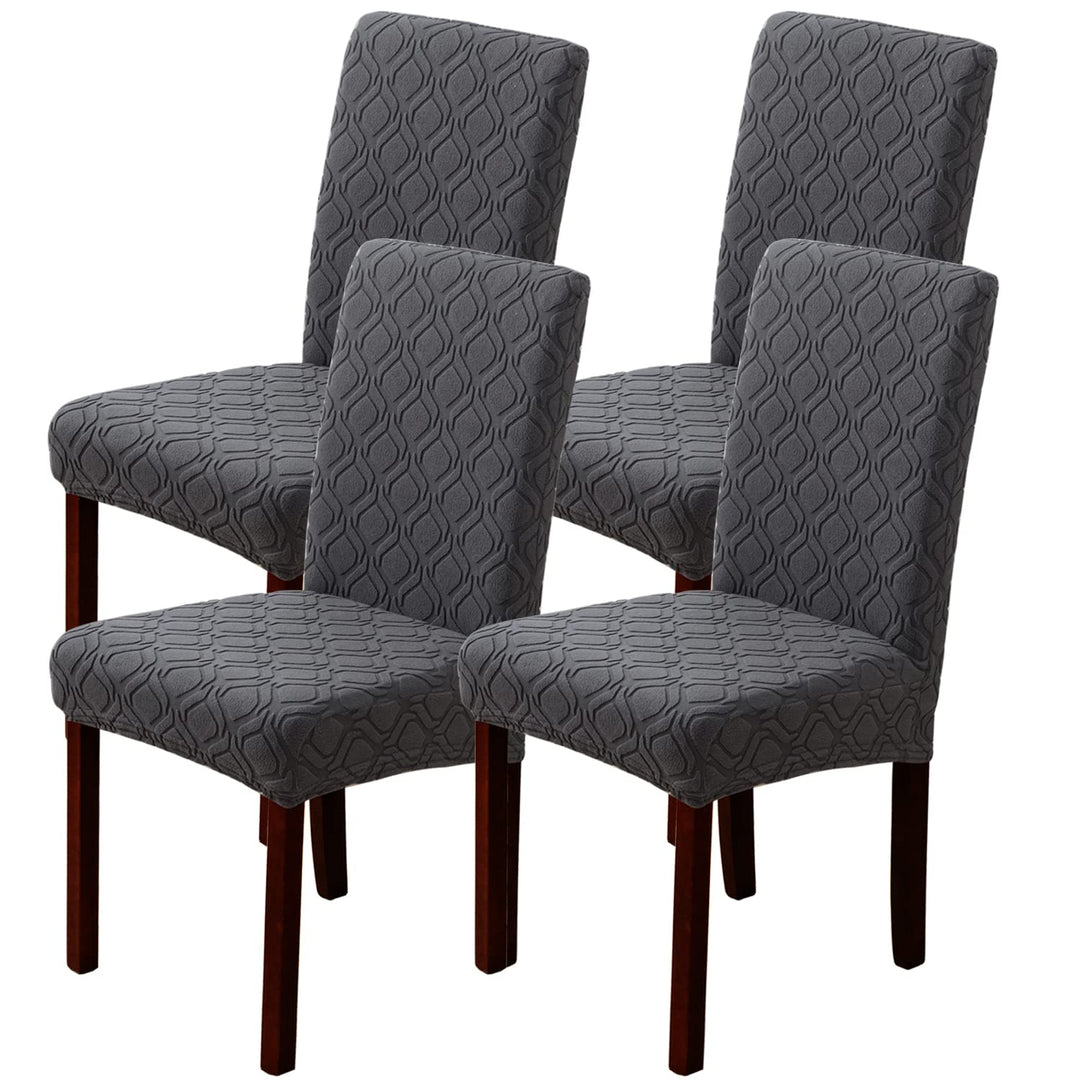 LANSHENG Stuhlhussen 4er Set, Stretch Stuhlhussen Schwingstühle, Abnehmbarer Waschbarer Stuhlbezug f