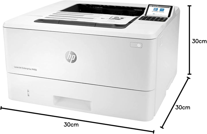 HP LaserJet Enterprise M406dn Farbig Laserdrucker (Drucker, LAN, Duplex, 350-Blatt Papierfach) weiss
