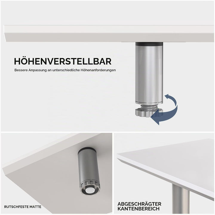 Fenge Grosser Monitorständer 100cm Dual Monitor Stands Riser mit Höhenverstellbarem Bein,Multifunkti