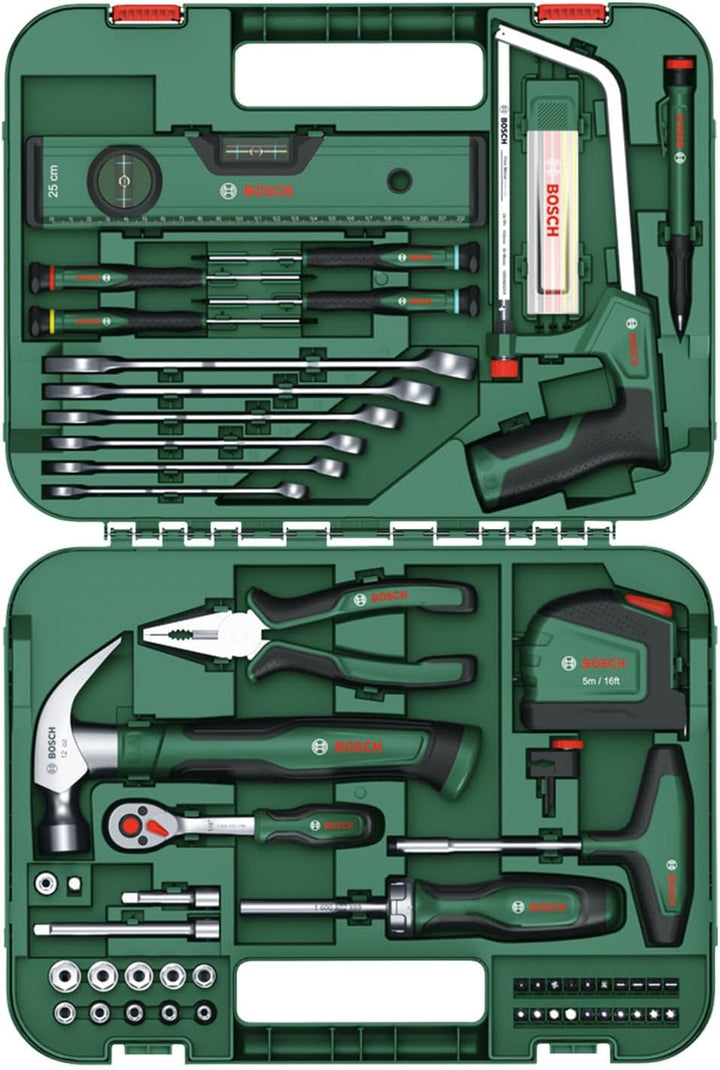 Bosch Werkzeug-Set 64-teilig (vielseitige, ergonomische Werkzeuge aus hochwertigen Materialien; Zang