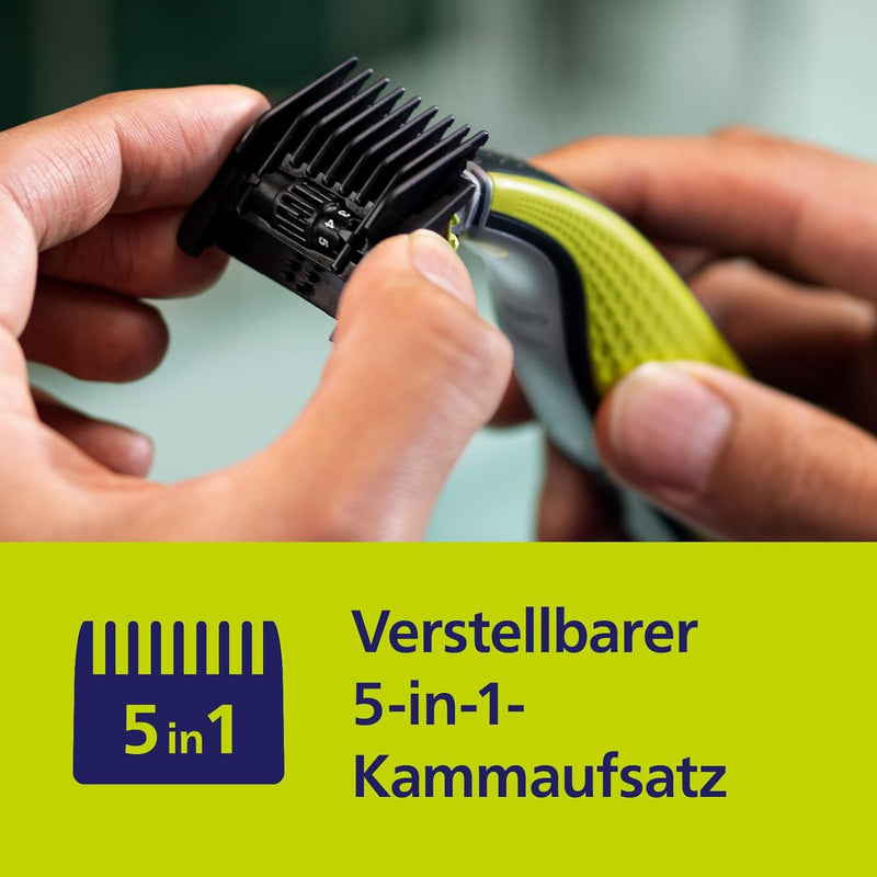 Philips OneBlade 360 Ersatzklinge für OneBlade Elektrorasierer und Langhaarschneider, mit einstellba