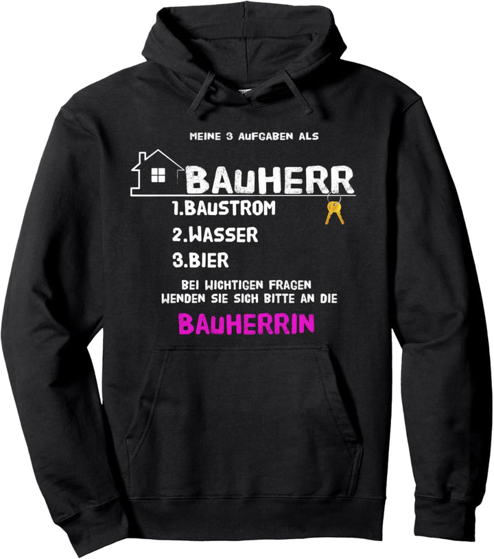Bauherr Richtfest Geschnekidee Eigenheim design mitbringsel Pullover Hoodie