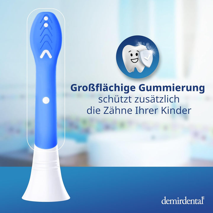demirdental Kinder Ersatzbürsten passend für Philips Sonicare Kids, Compact Mini Bürstenköpfe für 3-
