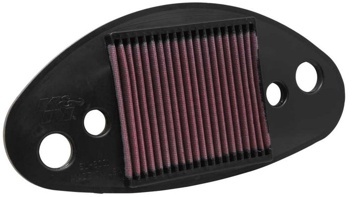 K&N SU-8001 Motorrad K&N Tausch-Luftfilter, Rot