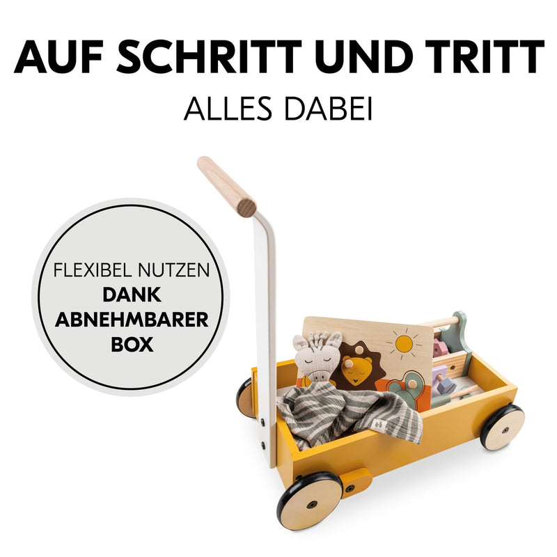 Hauck Baby Lauflernhilfe Learn to Walk mit Gärtner Rollenspiel, Lauflernwagen mit Bremssystem ab 12