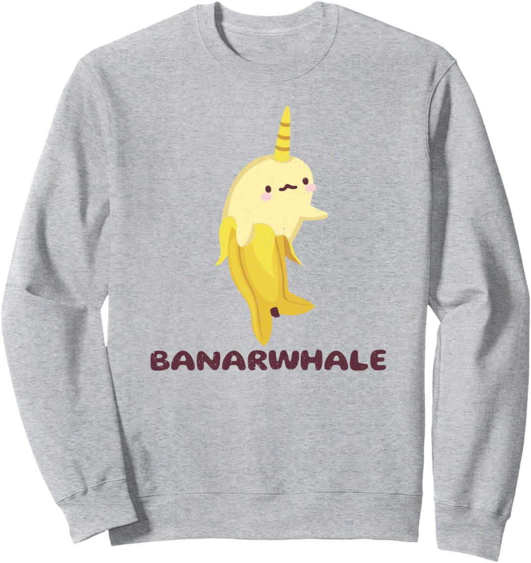 Lustiger Narwal Bananen Einhorn des Meeres Verzaubertes Tier Sweatshirt