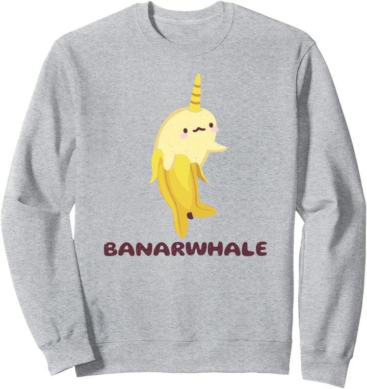 Lustiger Narwal Bananen Einhorn des Meeres Verzaubertes Tier Sweatshirt