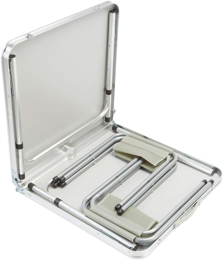 CASARIA® Klapptisch Wetterfest Höhenverstellbar Campingtisch mit Stühlen Gartentisch Falttisch 120x6