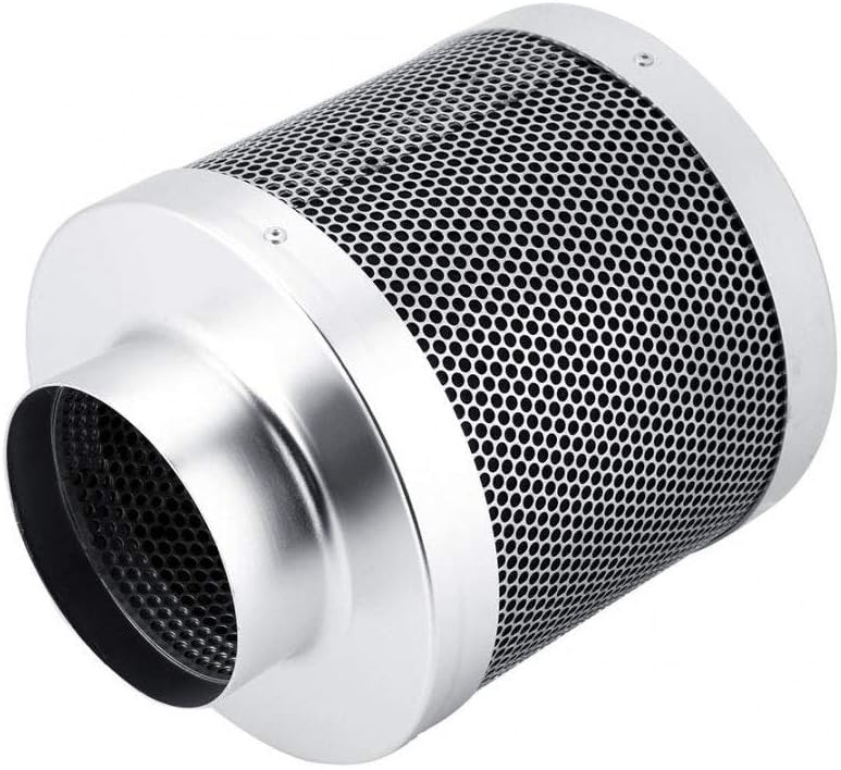 TopHomer Kohlefilter, Hydrokultur-Luftfilter, Wachstumszelt, Inline-Kanalventilator, Aluminium, Edel
