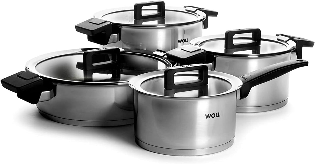 Woll Concept 8tlg., Topf-Set, Induktiv - Geeignet für alle Herdarten, Edelstahl, backofenfest bis zu