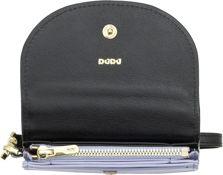 DUDU Damen-Portemonnaie aus Leder fürs Handgelenk, kleines fabiges Damen-Portemonnaie mit Münzfach,