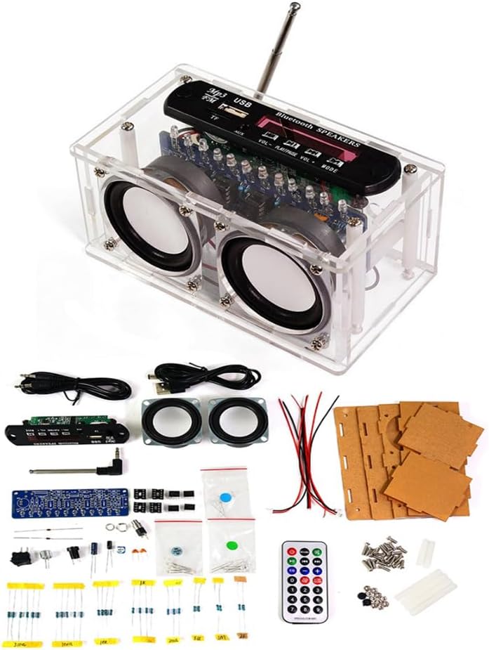 FM Radio Kits, Lötprojekte DIY Elektronik Kits Digitalradio mit LCD Display, FM Radio Bluetooth Laut
