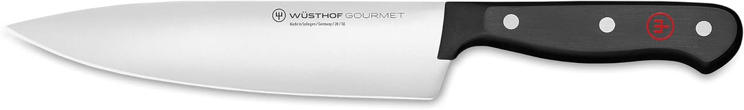 WÜSTHOF Gourmet Kochmesser 18 cm, Silber, Schwarz Schwarz 18 cm Kochmesser, Schwarz 18 cm Kochmesser