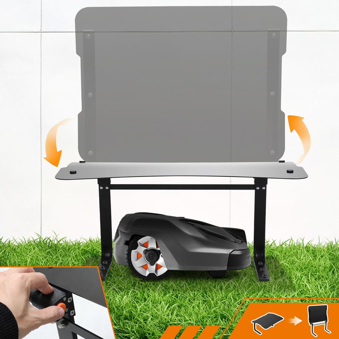 Mähroboter Garage ABS Kunststoff Carport für Rasenmäher Rasenroboter, Rasenroboter Garage für Garten