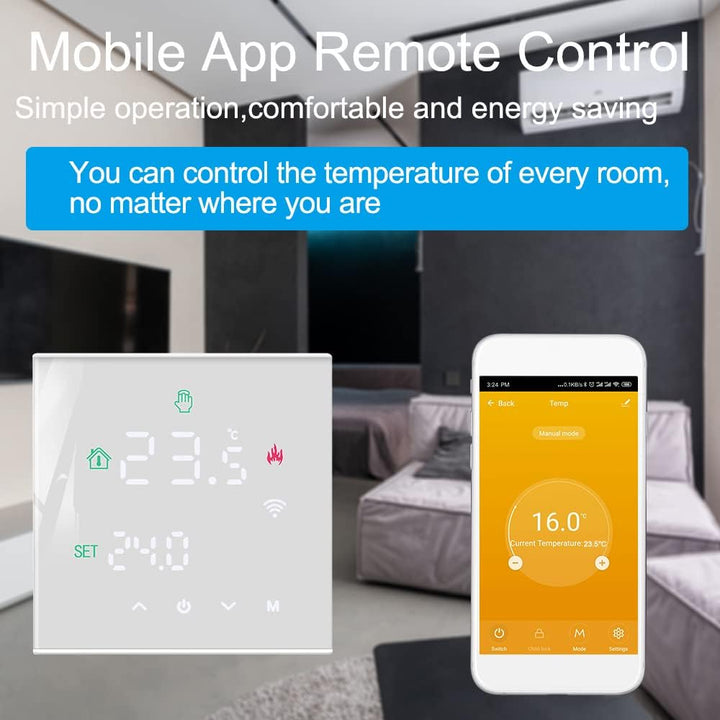 Smart Thermostat Touch Screen WiFi Enabled Programmable Temperature Control for Electric Heating/Gas