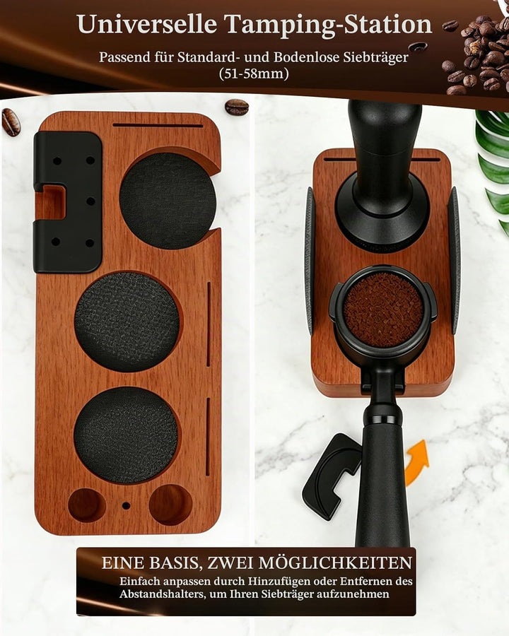 51mm Kaffee Tamper Set, 25 PCS Espresso Tamper, Kaffee Tamper 51mm mit Tamperstation, Coffee Leveler