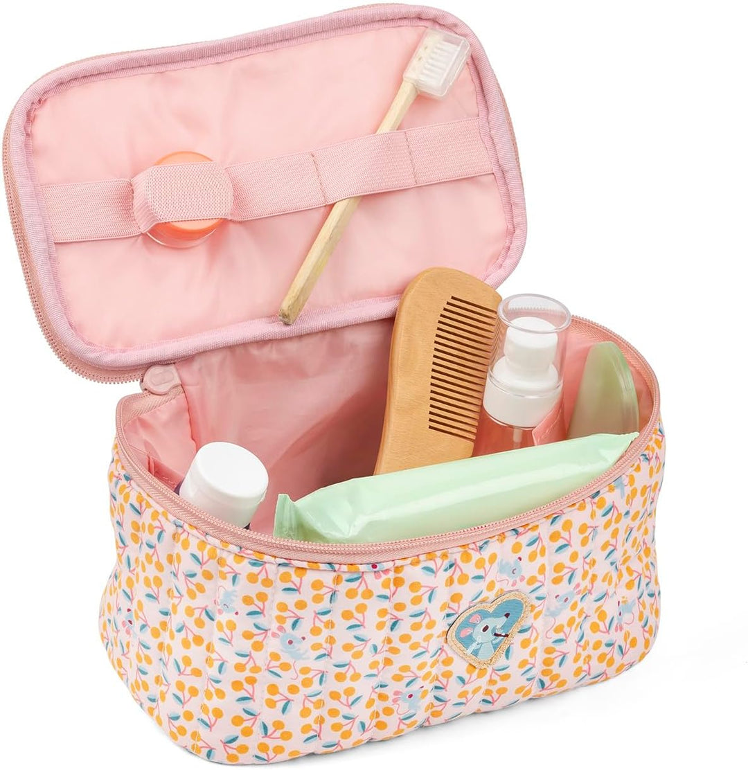 Lilliputiens – Kulturbeutel für Kinder Jeanne, die Katze – Kompakt & lustig – Reiseaccessoire – Rosa