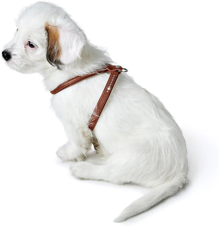 Hunter Hundegeschirr Round & Soft Canadian UP, Farbe: Cognac, weiches, geschmeidiges Leder, rundgenä