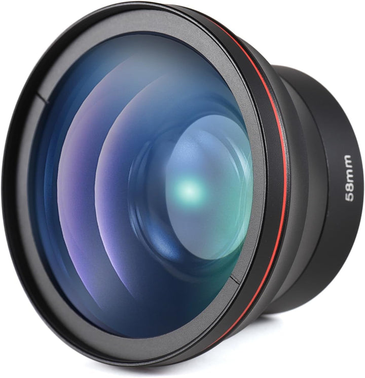 Andoer 58mm-Kameraobjektiv-Set mit 0,43X Weitwinkelobjektiv, Makroobjektiv, DSLR-Kameraobjektiv für