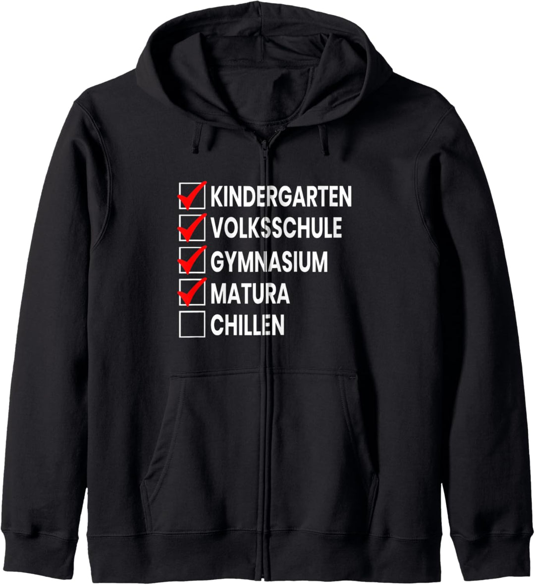 To-Do Liste Matura 2021 Abitur Spruch Geschenk Matura Klasse Kapuzenjacke