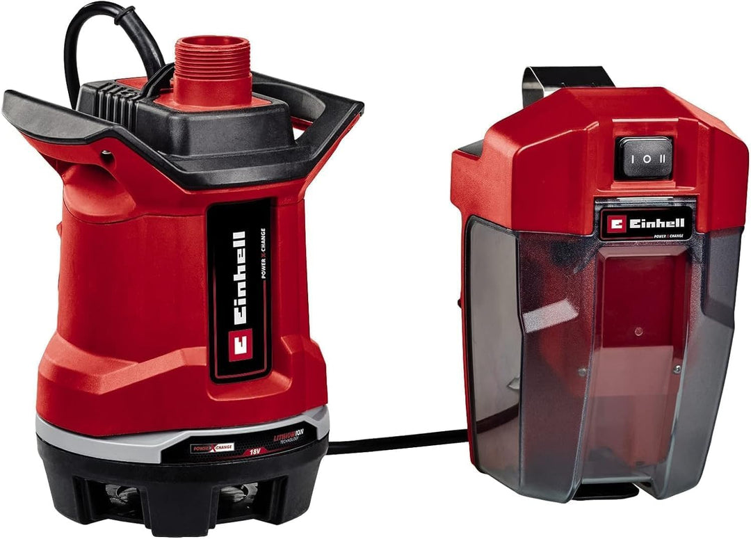 Einhell Akku-Schmutzwasserpumpe GE-DP 18/25 Li Power X-Change (18 V, 7.500 L/h Fördermenge, 5 m Förd