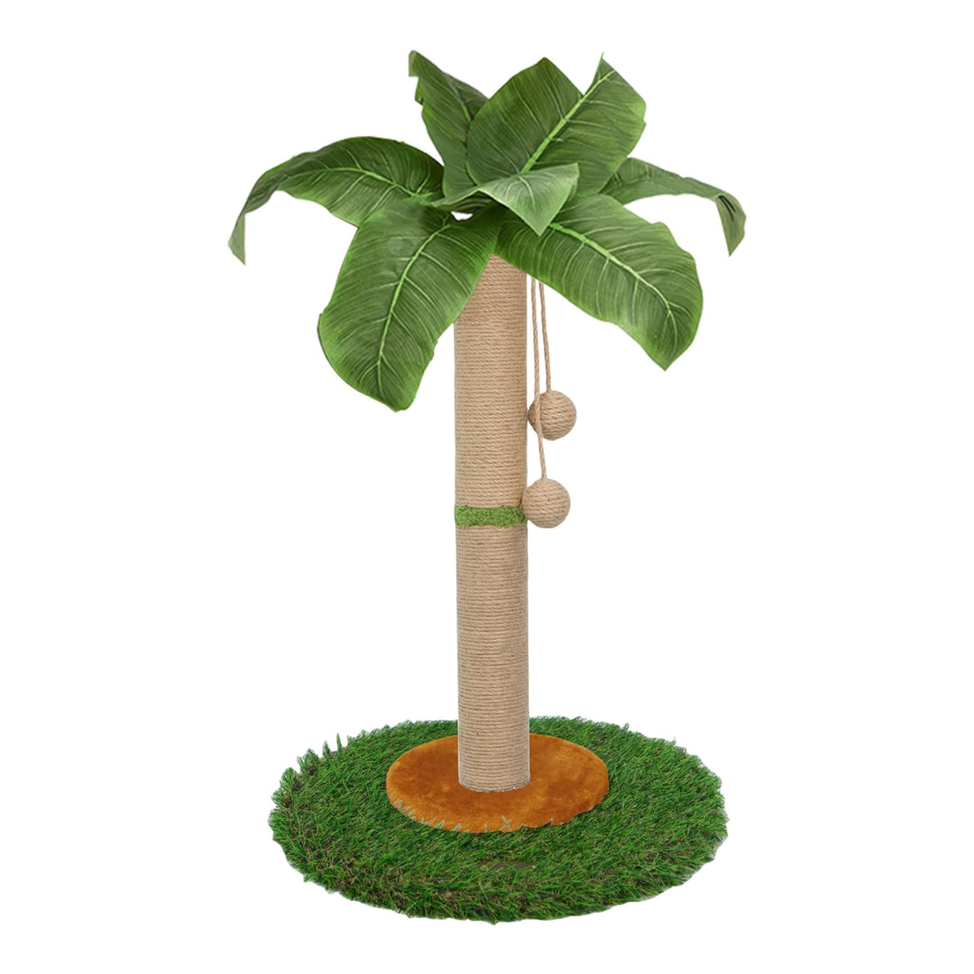 HOMYHANDS Kratzbaum für Indoor-Katzen und Kätzchen, 60 cm hoch, Katzenkratzbaum mit Sisalseil, Palme