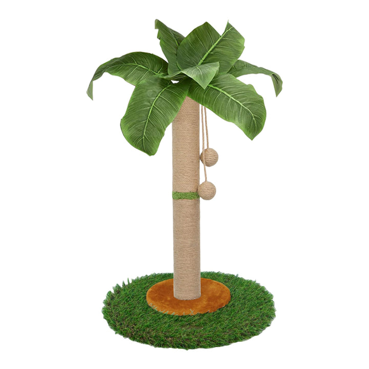HOMYHANDS Kratzbaum für Indoor-Katzen und Kätzchen, 60 cm hoch, Katzenkratzbaum mit Sisalseil, Palme