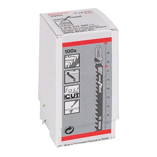 Bosch Stichsägeblatt T 144 D Speed for Wood 100 Stk