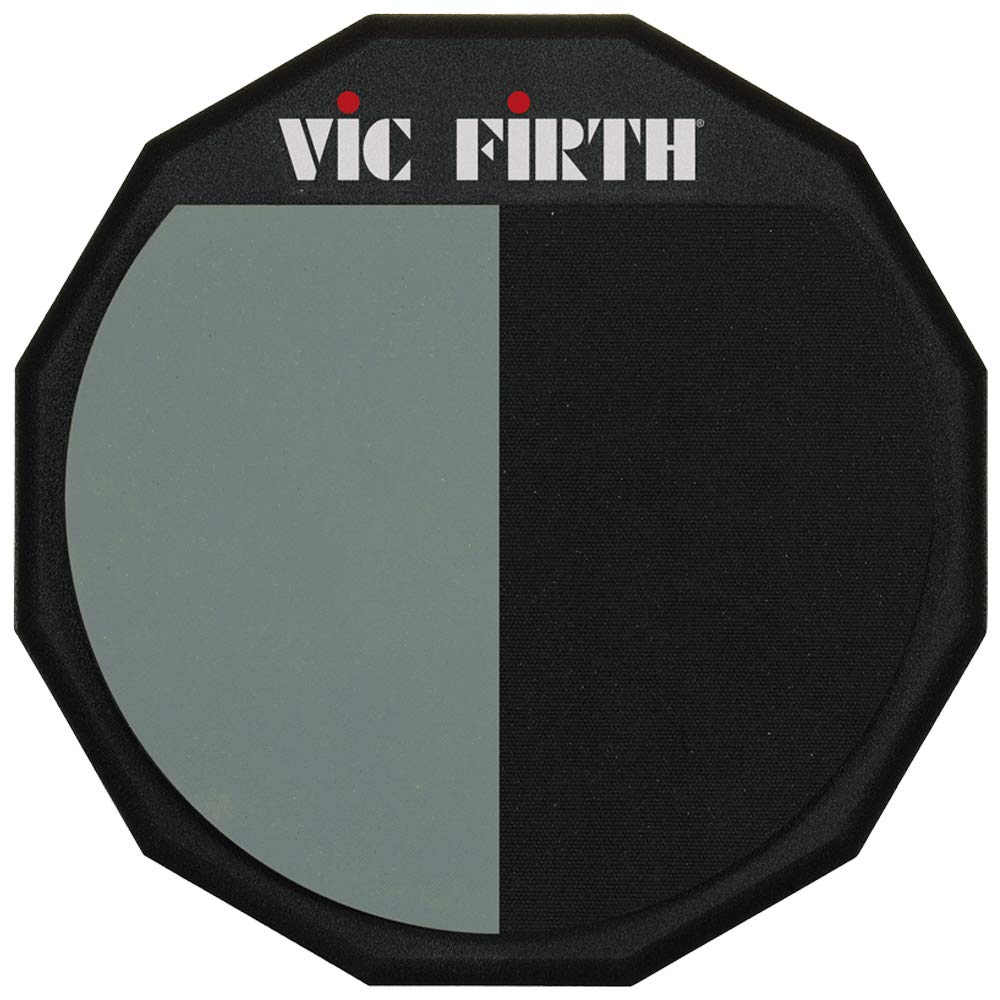 Vic Firth Single Sided Practice Pad with Divide - 12 inch 12" Split Face Single, 12" Split Face Sing