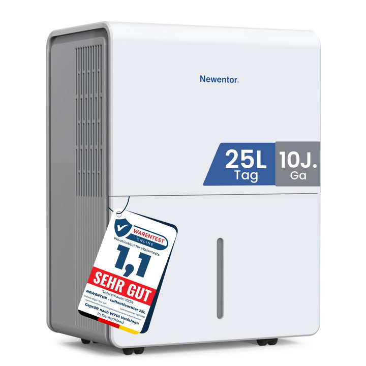 Newentor Luftentfeuchter elektrisch 25L, Entfeuchter elektrisch keller, Raumentfeuchter elektrisch,