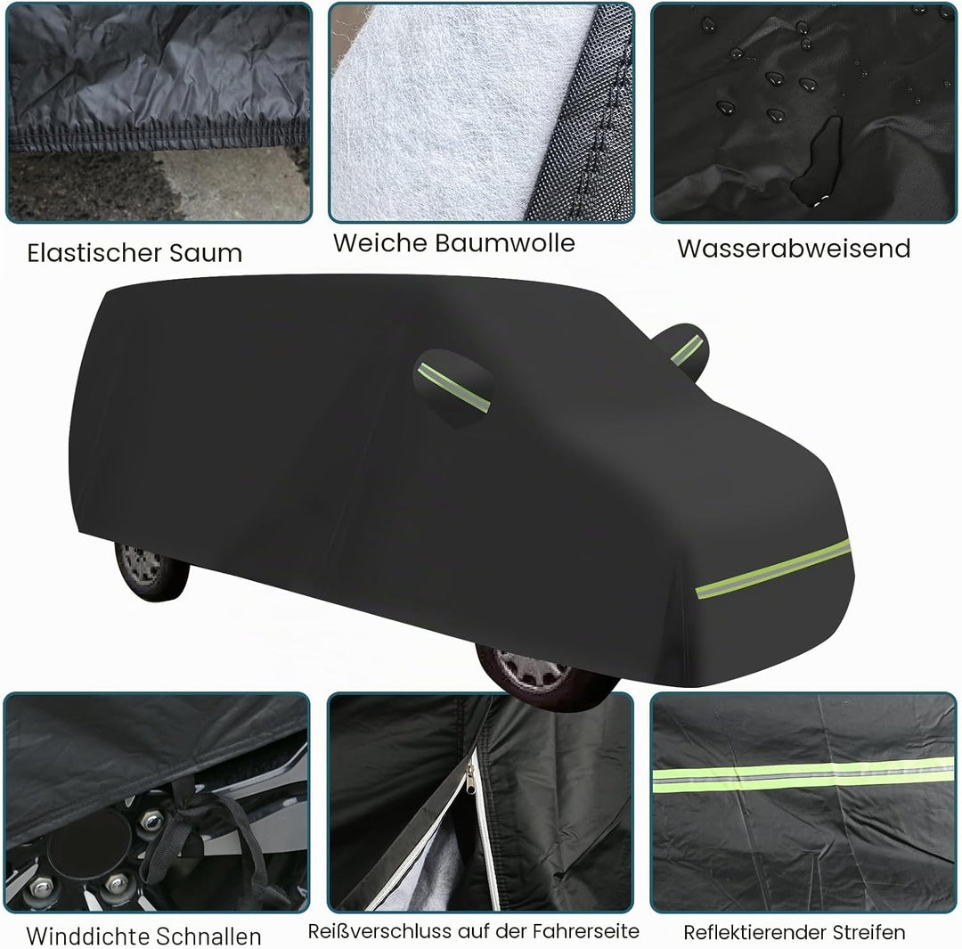Autoabdeckung für VW T4 1995-2004, 210D Wasserdicht, Allwetter Winddicht Schneefest UV-Schutz Outdoo