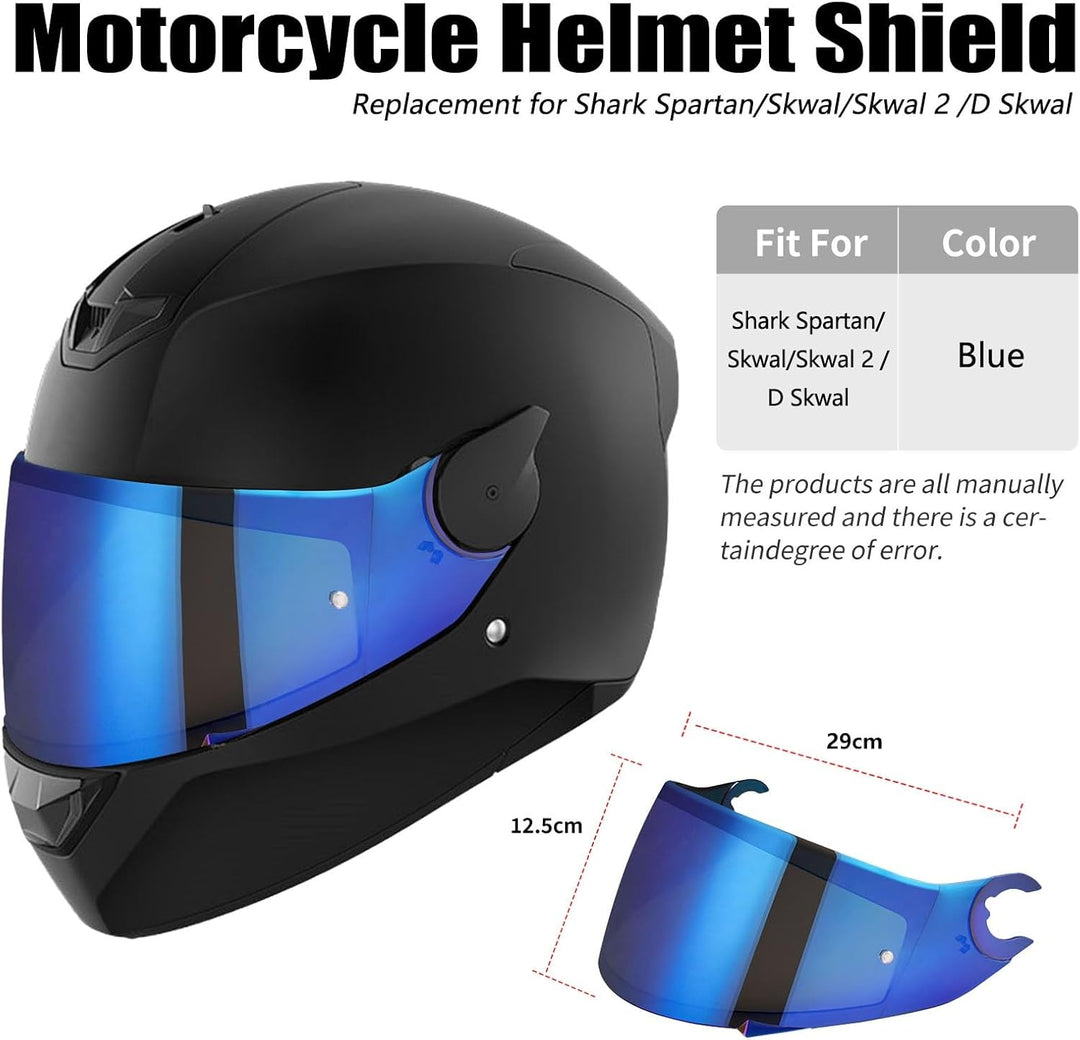 Motorradhelm Visier für Shark D Skwal D-Skwal 2 Spartan Carbon,Helmvisier Motorrad Windschutz Helm O
