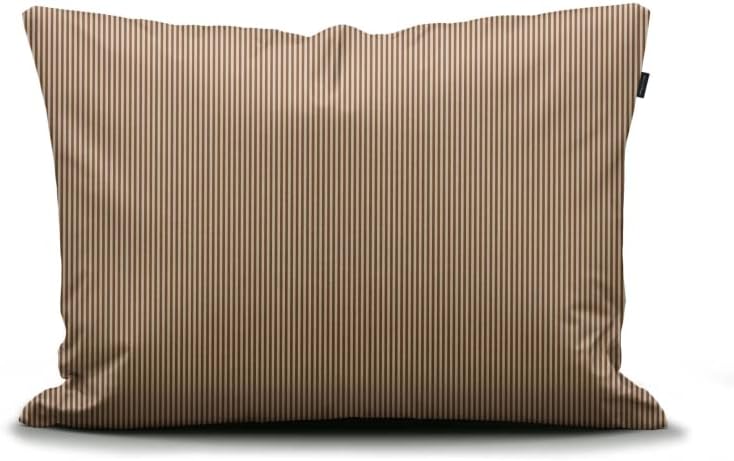 Marc O'Polo Bettwäsche Classic Stripe Streifen Baumwollsatin Toffee Brown, 155x220 + 1 x 80x80 cm