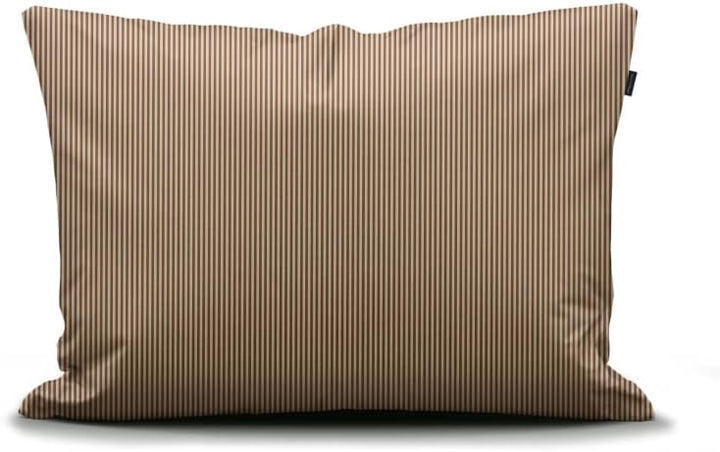 Marc O'Polo Bettwäsche Classic Stripe Streifen Baumwollsatin Toffee Brown, 155x220 + 1 x 80x80 cm