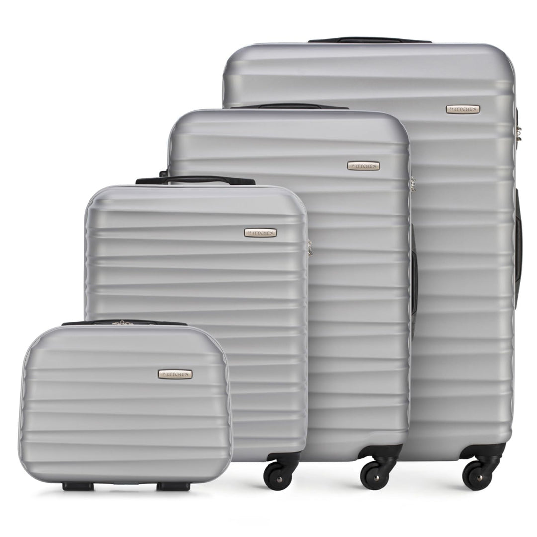 WITTCHEN Reisekoffer 4er Koffer-Set Rollkoffer Trolley Handgepäck Hartschale aus ABS mit 4 Spinner-R