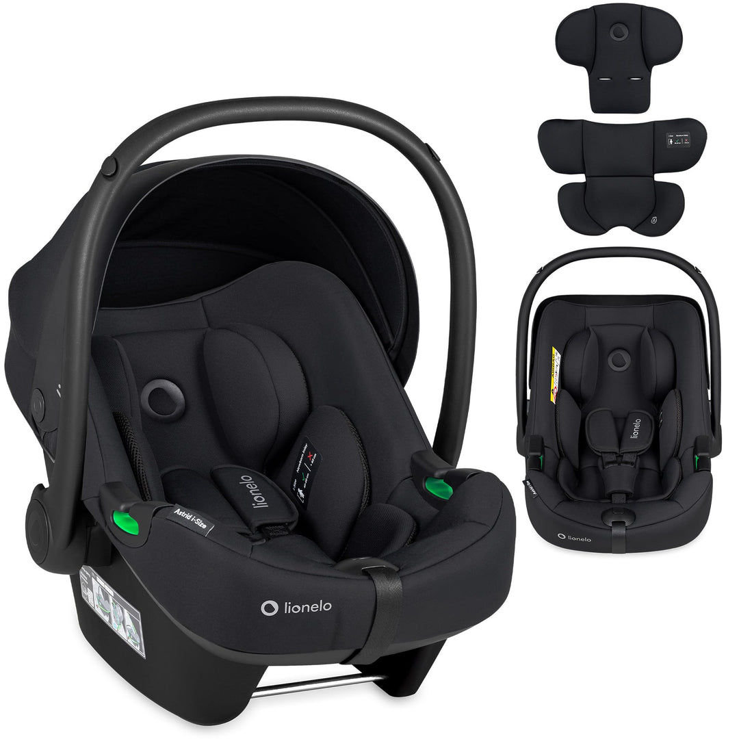 Lionelo ASTRID i-Size Baby Autositz 40-87 cm, Babyschale Gruppe 0+, Rückwärtsgerichtete Montage, 3-P