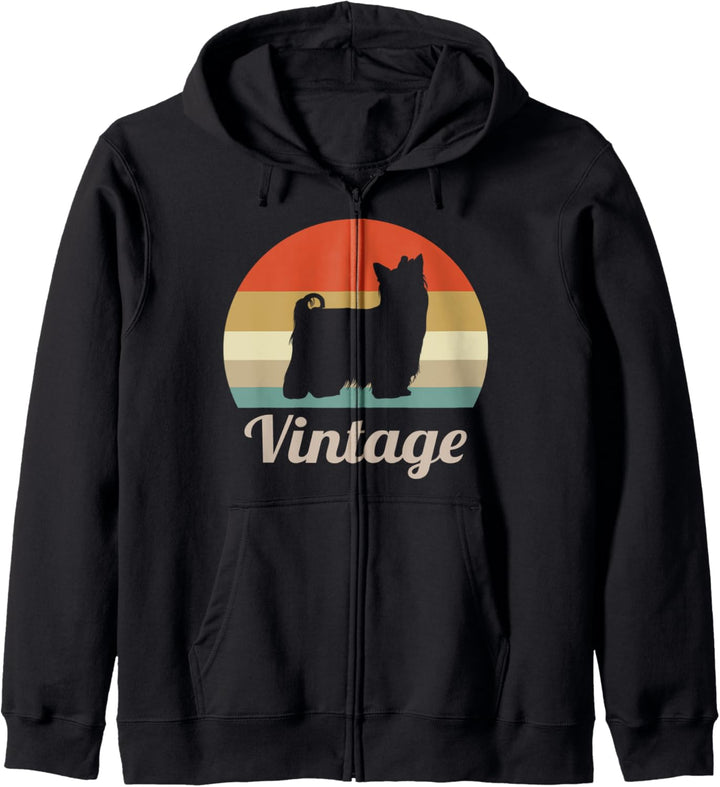 Yorkshire Terrier Vintage Retro Style Hunde Kapuzenjacke