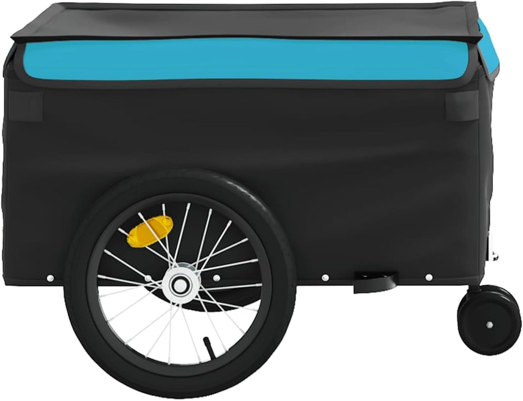 Fahrradanhänger 45kg Eisen Schwarz-Orange,Robust &amp; Vielseitig | Robust &amp; Vielseitig, Max 45kg Tragkr
