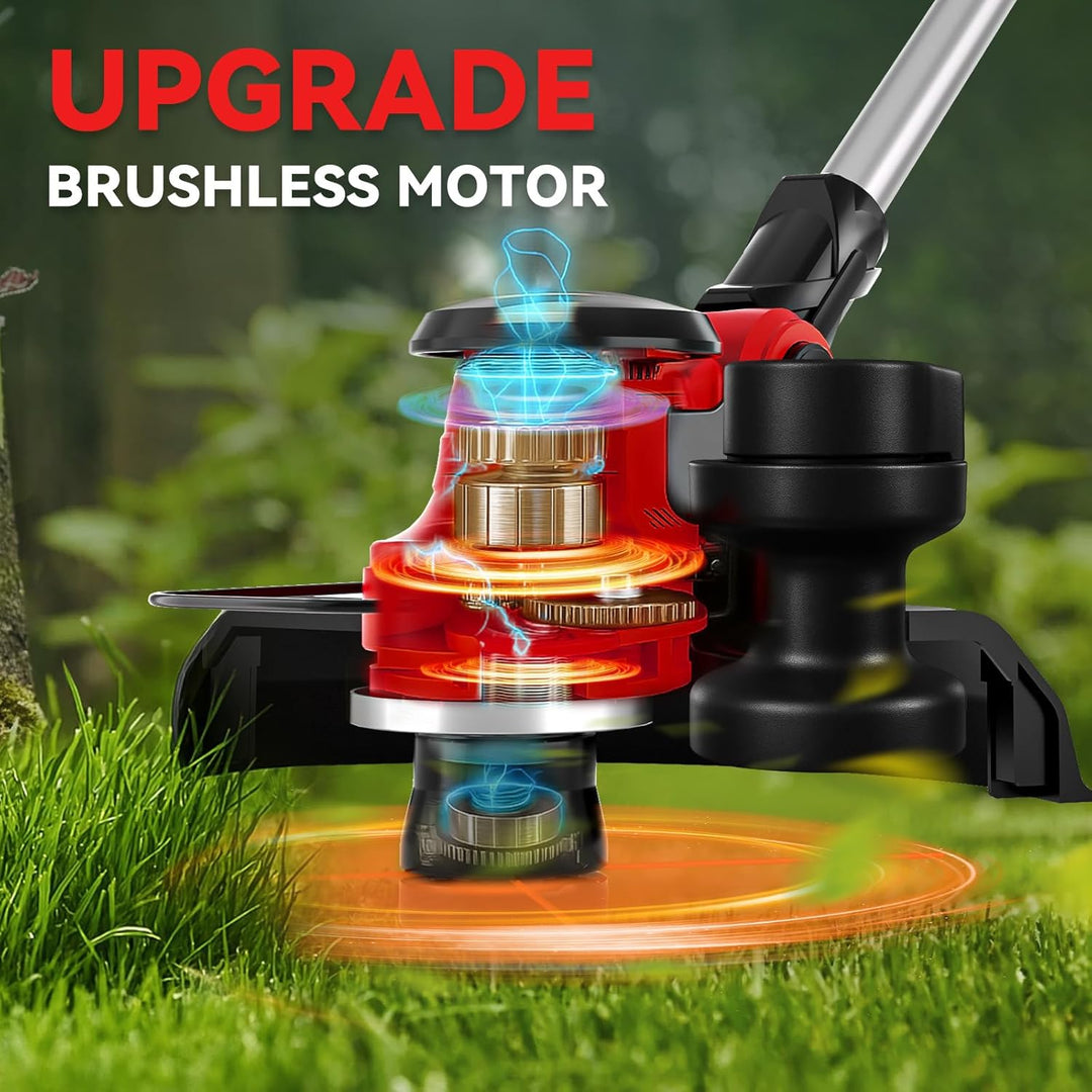 Akku Strimmer kompatibel mit Milwaukee 18V Akku, 3-in-1 Falt-Kombi mit bürstenlosem Motor 30cm Schni