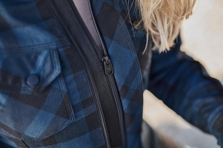 SHIMA RENEGADE Motorradhemden Herren und Damen - Motorrad Kariertes Hemd mit Protektoren Jacke Flane