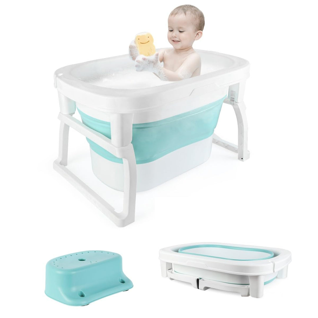 OHMG Faltbare Baby Badewanne Babybadewanne,Rutschfeste Tragbare Reisedusche Badebecken,Duschwanne fü