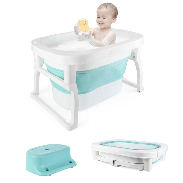 OHMG Faltbare Baby Badewanne Babybadewanne,Rutschfeste Tragbare Reisedusche Badebecken,Duschwanne fü