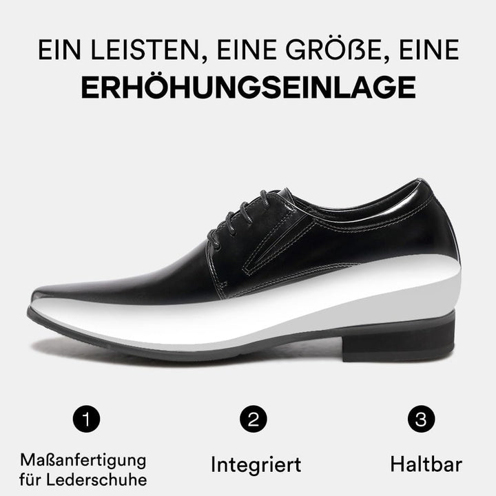 CHAMARIPA Elevator Schuhe Herren Schwarz Leder Oxford Schuhe Business Lace Up Schuhe Herren Anzugsch