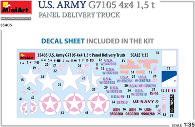 Mini Art 35405 1:35 US 4x4 G7105 1,5to Lieferwagen-originalgetreue Nachbildung, Modellbau, Plastik B