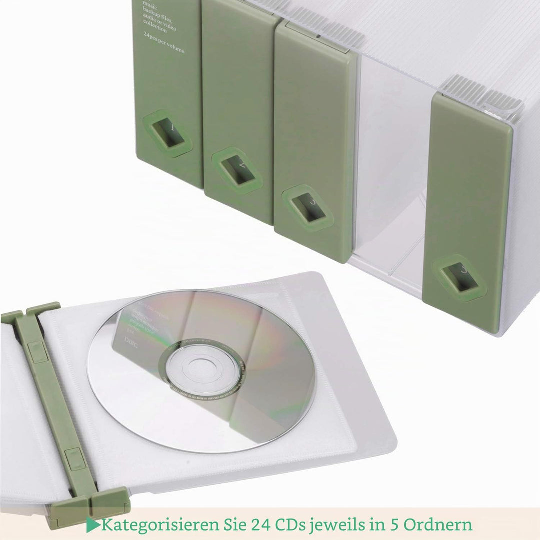 AhfuLife CD/DVD/Blu-ray Aufbewahrung Boxen Farbenfrohe, DVD Box Platzsparende Transport-Hüllen, CD H