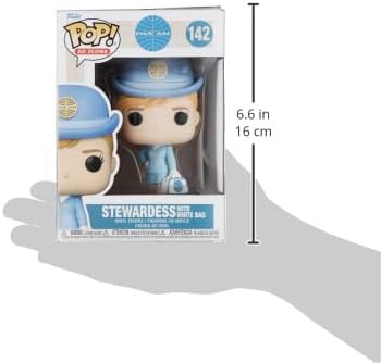 Funko POP! Ad Icons: Pan Am Stewardess Am - Stewardess1 - Weiss Bag - Pan-Am - Vinyl-Sammelfigur - G